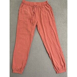 Victoria's Secret PINK Women's Size Small Salmon Pink Joggers Pockets Drawstring